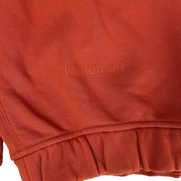 lululemon Softstreme Perfectly Oversized Cropped Crew Sweatshirt Solar Orange - Picture 15 of 16